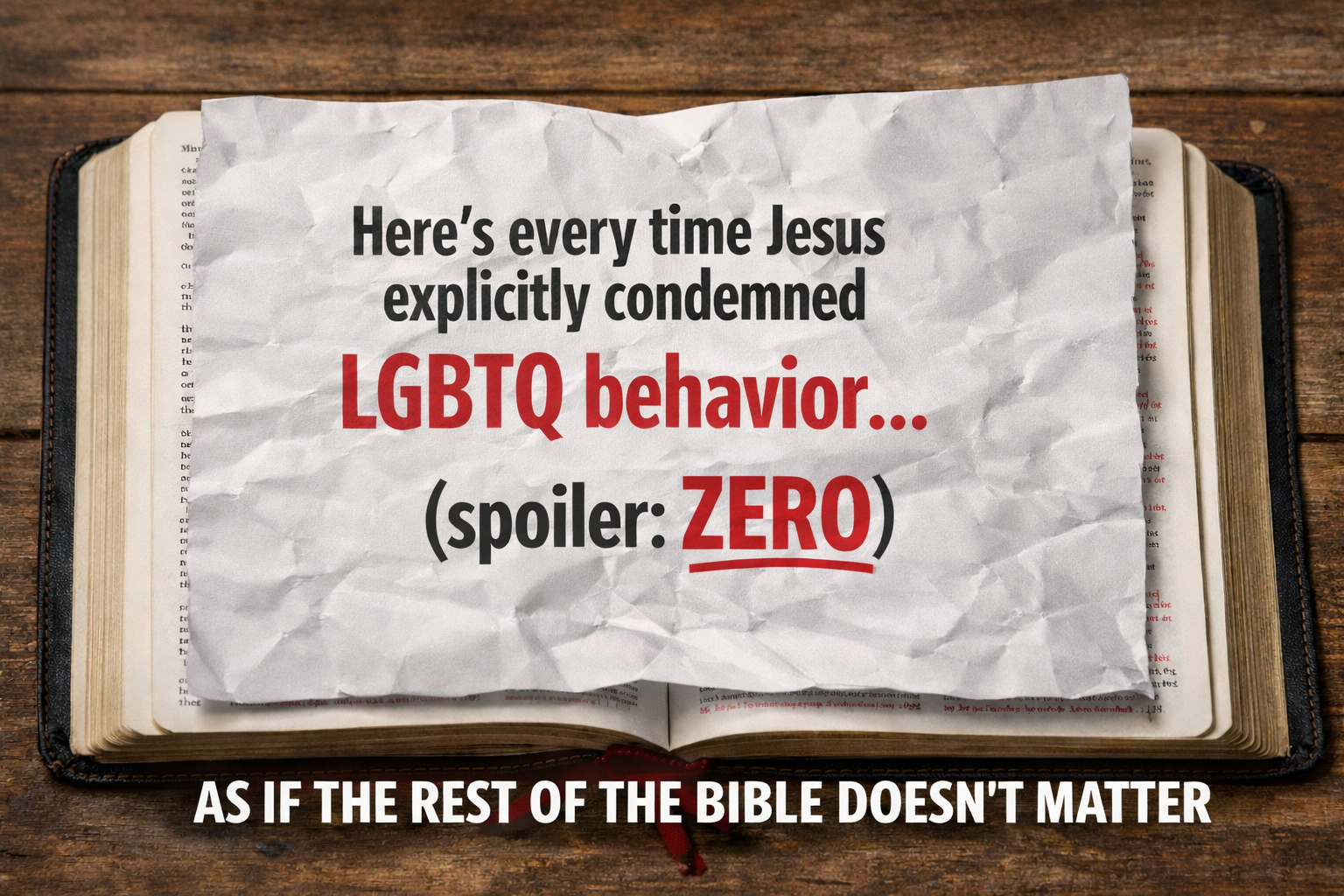 Red Letters Don’t Cancel the Rest of the Bible